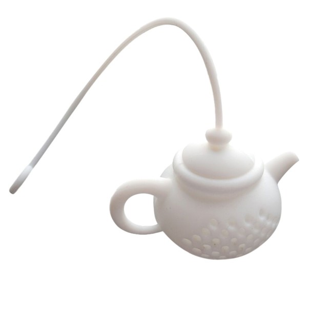 Szilikon teaszűrő - teáskanna fehér