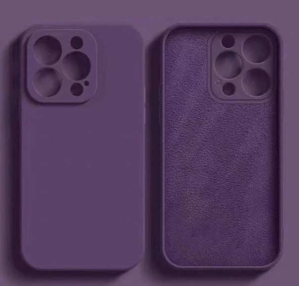 Szilikon védőburkolat iPhone 15 Pro Max készülékhez lila