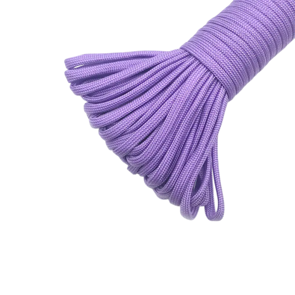 Sznur paracord z poliestru 31 m Grubość 4 mm Uniwersalne wytrzymałe liny do użytku na świeżym powietrzu, kemping, turystykę, sport i rękodzieło fioletowy