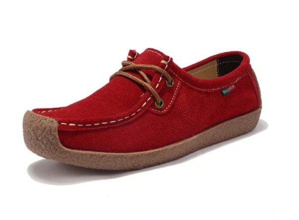 Sznurowane buty damskie A926 czerwony 38