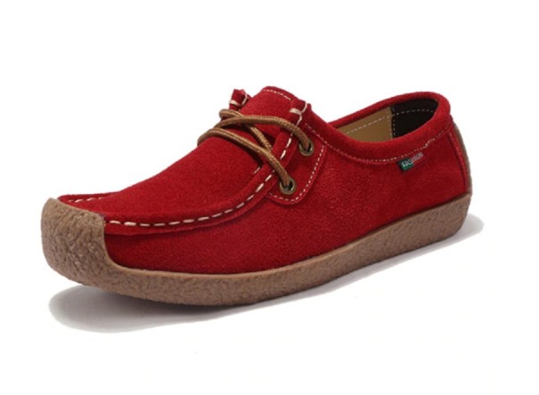 Sznurowane buty damskie A926 czerwony 40,5