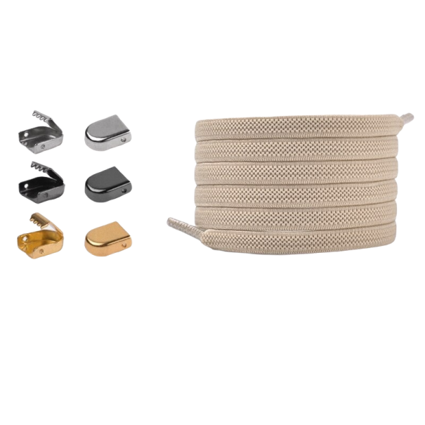 Sznurówki z zapięciem T943 khaki