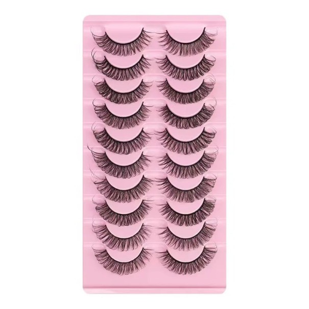 Sztuczne rzęsy 10 par Dramatyczne paski Sztuczne rzęsy Strip Mink Lashes 16