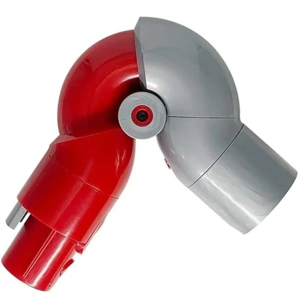 Szybkozłączny adapter z elastycznym kolanem 90° czerwony i szary ABS do Dyson V7 V8 V10 V11 V15 akcesoria części zamienne do odkurzaczy 1
