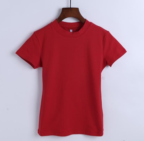 T-shirt básica feminina A226 vermelho L