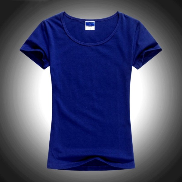 T-shirt básica feminina A986 azul XL
