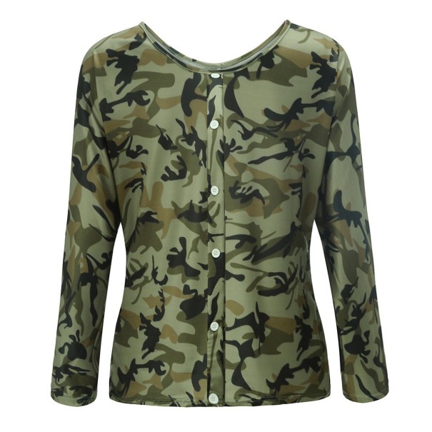 T-shirt camouflage à manches longues pour femmes M 3