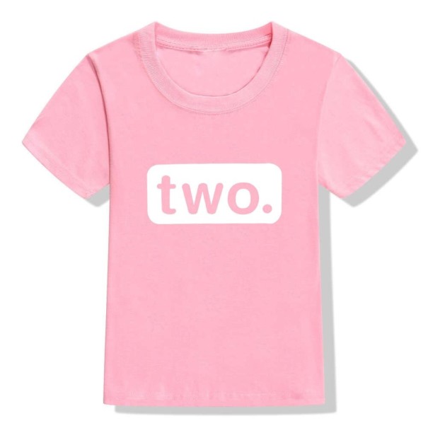 T-shirt d'anniversaire pour enfants B1578 rose 6 A
