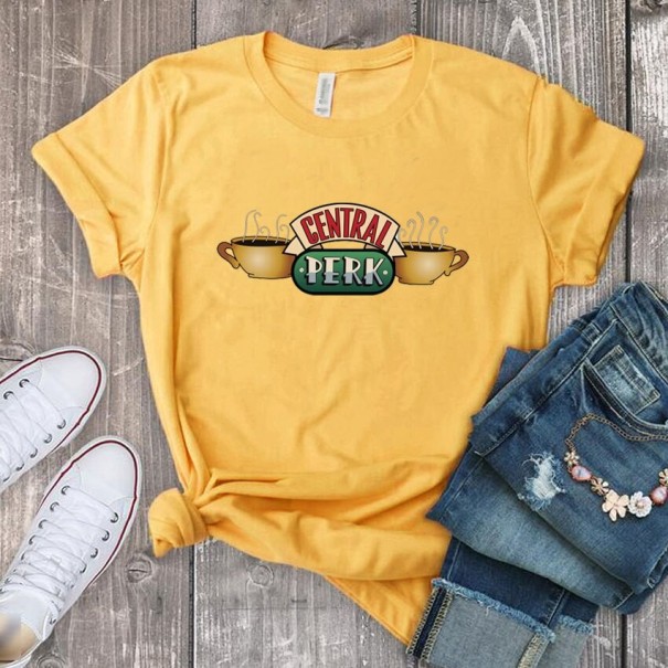 T-shirt da donna con stampa B211 giallo L