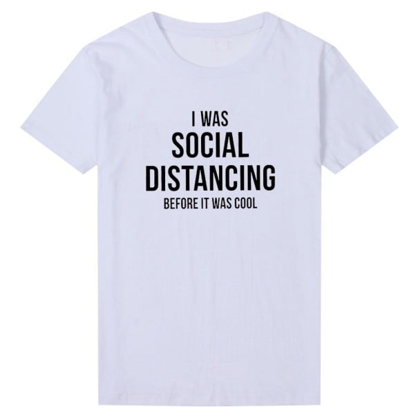 T-shirt da donna con stampa divertente B358 bianco M