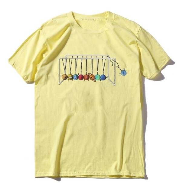 T-shirt da Uomo T2125 giallo chiaro M