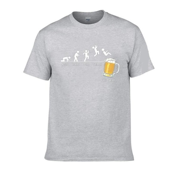 T-shirt da uomo T2265 grigio XS