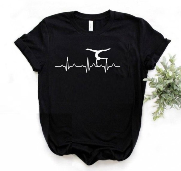 T-shirt dam med akrobattryck