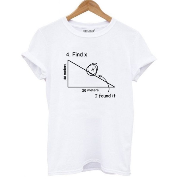 T-shirt dam med geometriskt motiv vit XL