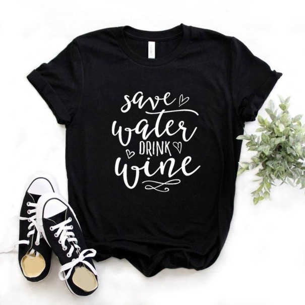 T-shirt dam med roligt tryck B316 rosa M