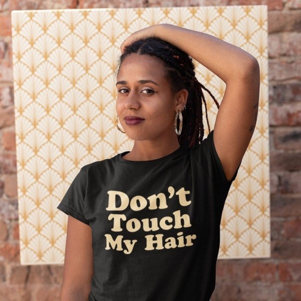 T-shirt dam med roligt tryck B363