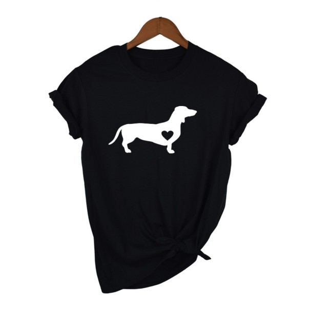 T-shirt dam med taxtryck grön L
