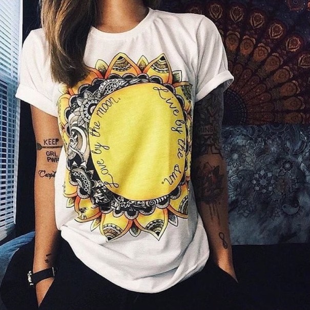 T-shirt dam med tryck A339 XL 5