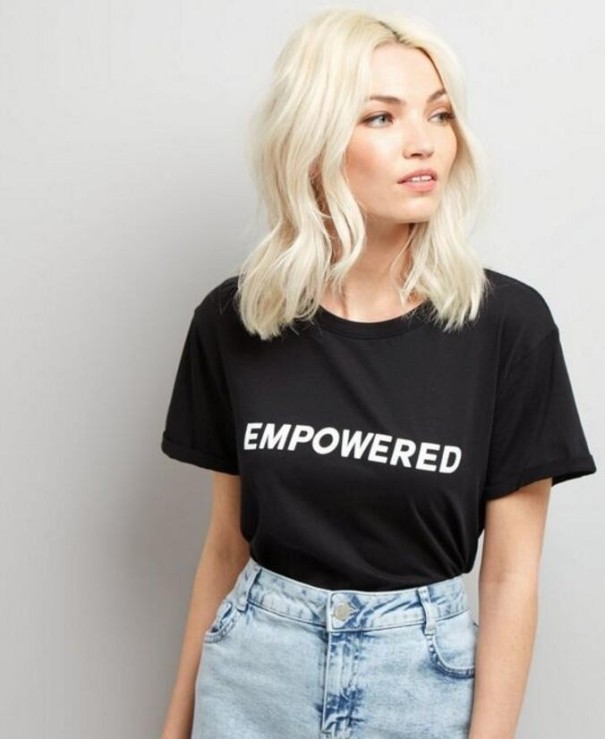T-shirt dam med tryck A787