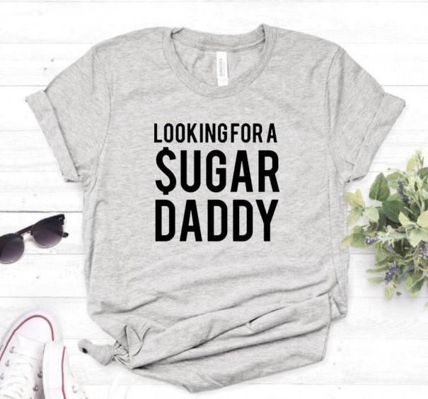 T-shirt dam med tryck A794 grå L