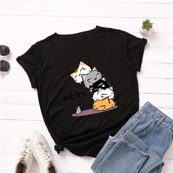 T-shirt dam med tryck B120 XXL 26