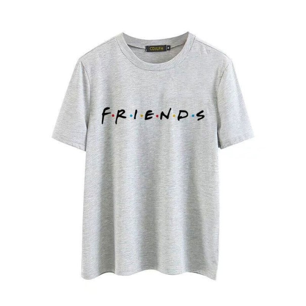 T-shirt dam med tryck B121 grå S