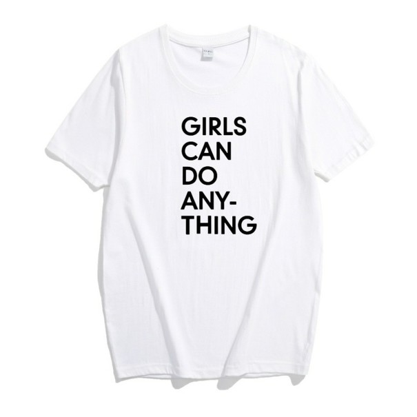 T-shirt dam med tryck B157 vit M