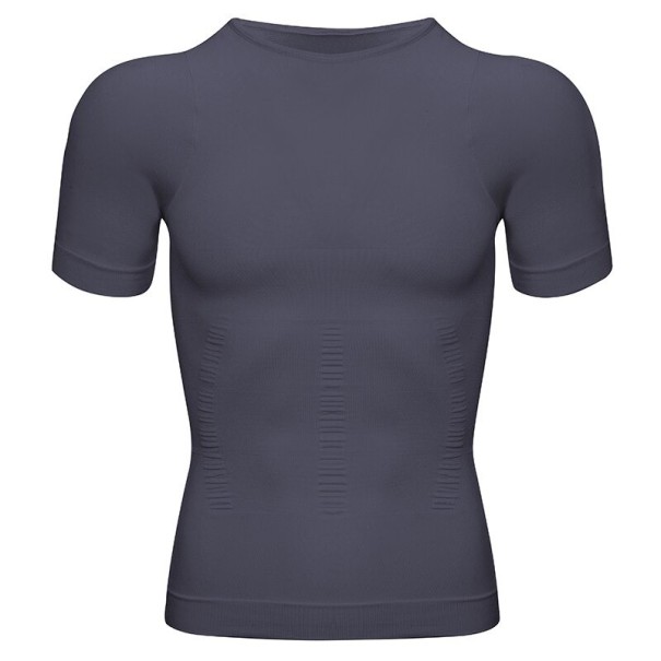 T-shirt de compression pour homme F1787 gris foncé XL