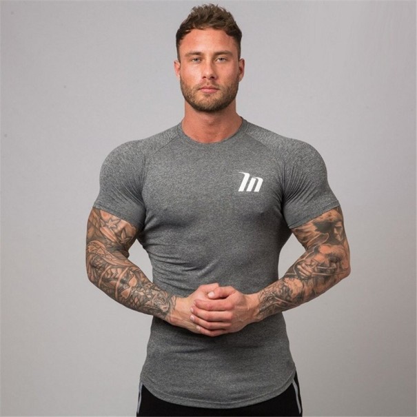 T-shirt de compression pour hommes F1774 gris S