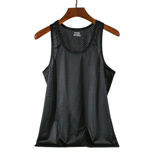 T-shirt desportiva masculina em poliéster respirável com decote redondo em cor sólida, corte leve, para treino e corrida preto XS