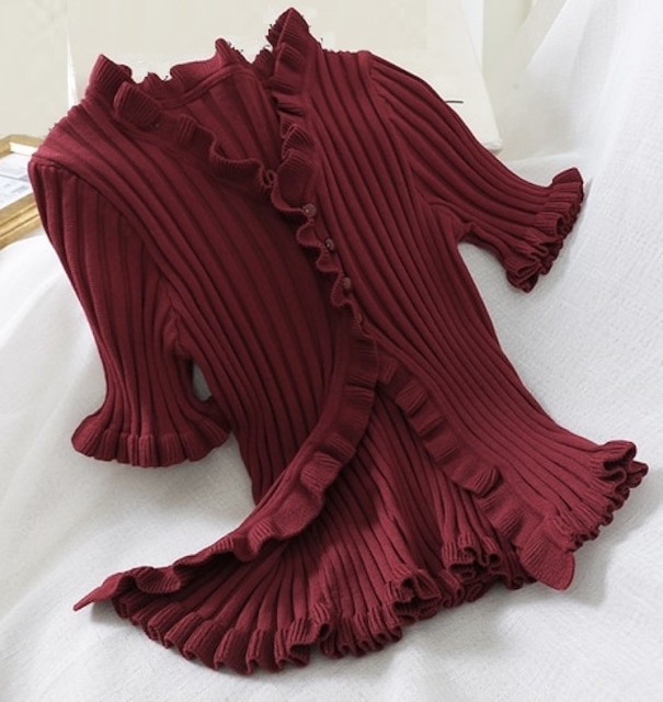 T-shirt élastique pour femmes B282 bordeaux