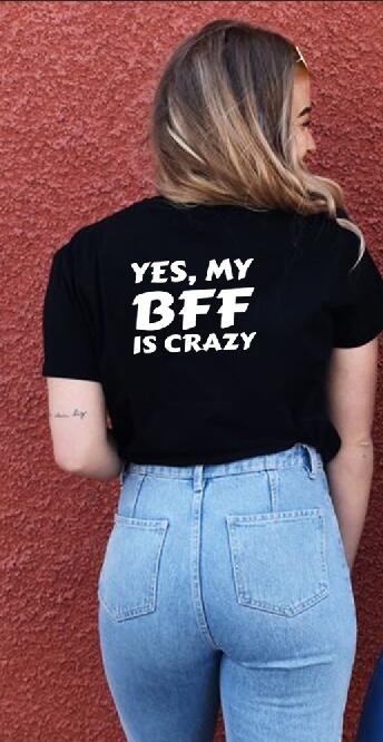 T-shirt feminina para melhores amigas S 1