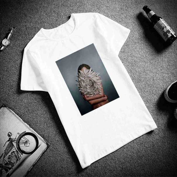 T-shirt femme avec impression A66 blanc S 3