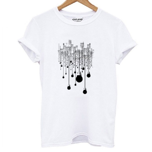 T-shirt femme avec impression B171 blanc S