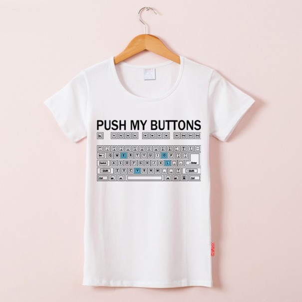 T-shirt femme avec impression humoristique B124 L