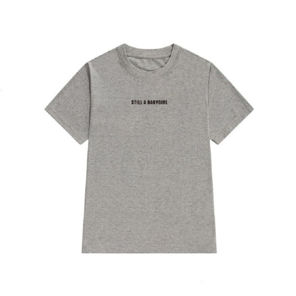 T-shirt femme avec inscription B75 gris L