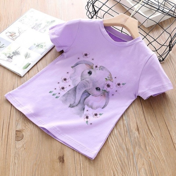 T-shirt fille avec un animal B1646 7 O