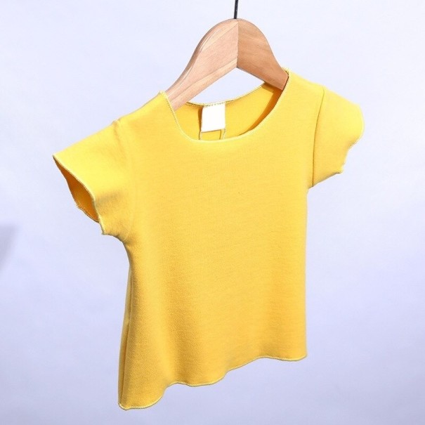 T-shirt fille B1541 jaune 9-12 mois