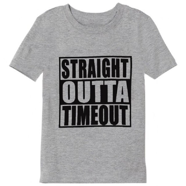 T-shirt för barn B1454 grå 2 F