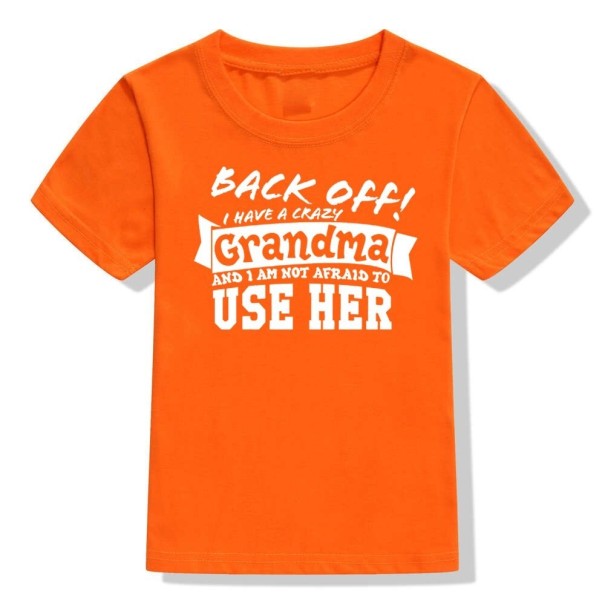 T-shirt för barn B1462 orange 9-12 månader B