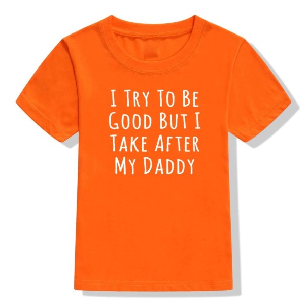 T-shirt för barn B1551 orange 8 A