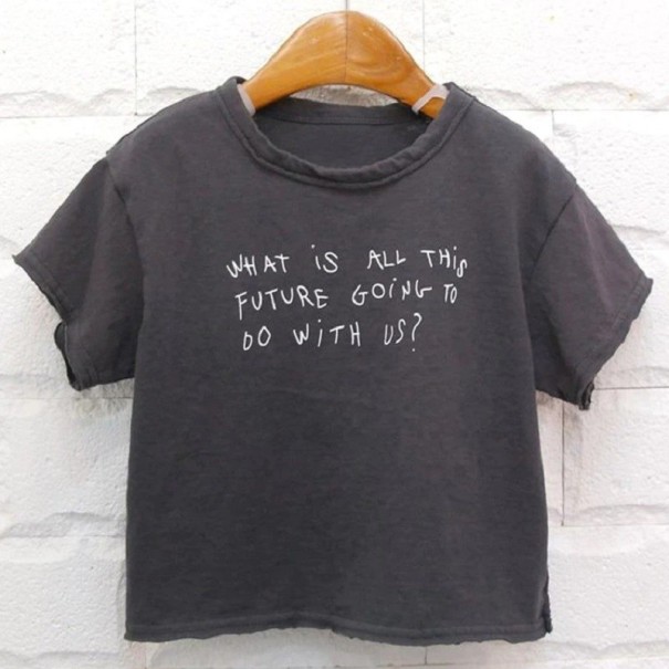 T-shirt för barn B1603 mörkgrå 5