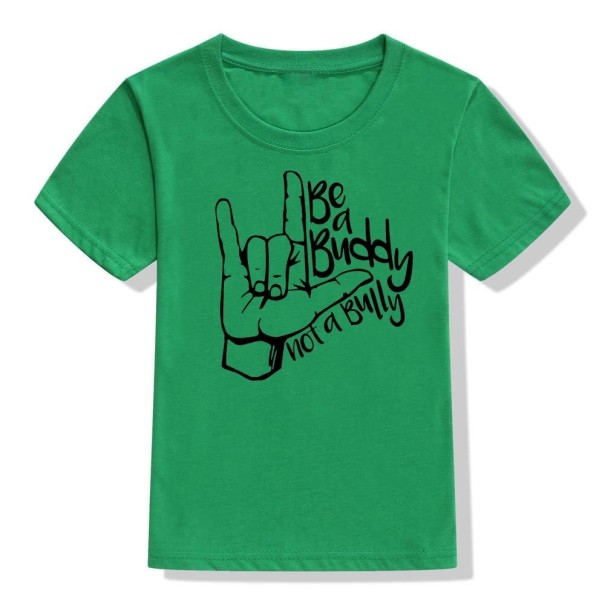 T-shirt för barn B1654 grön 4