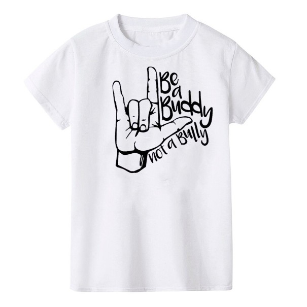 T-shirt för barn B1654 vit 8