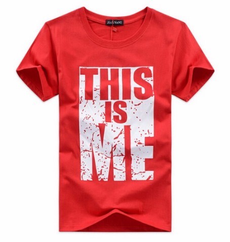 T-shirt för män DETTA ÄR JAG J2946 röd XXS