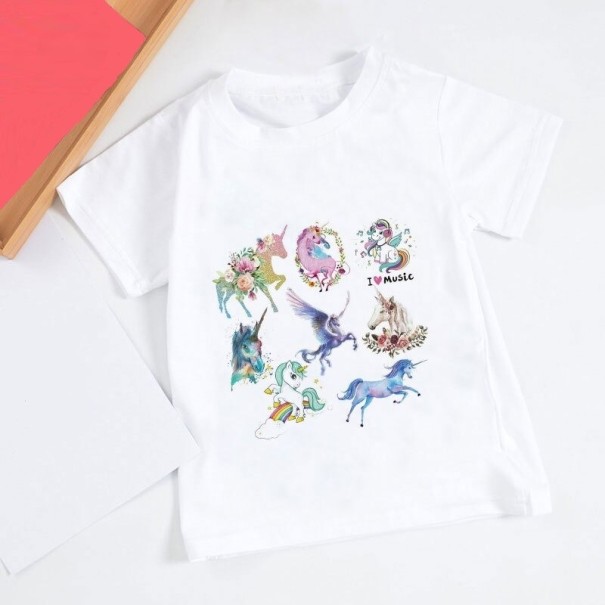 T-shirt för tjejer B1494 vit 6 F