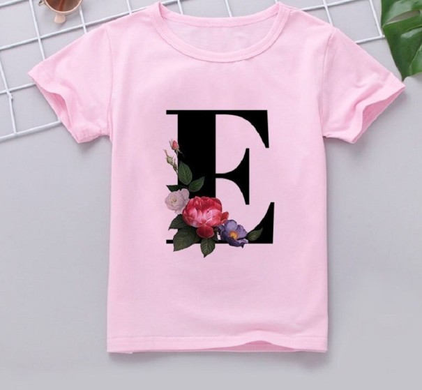 T-shirt för tjejer med bokstaven B1564 6 E