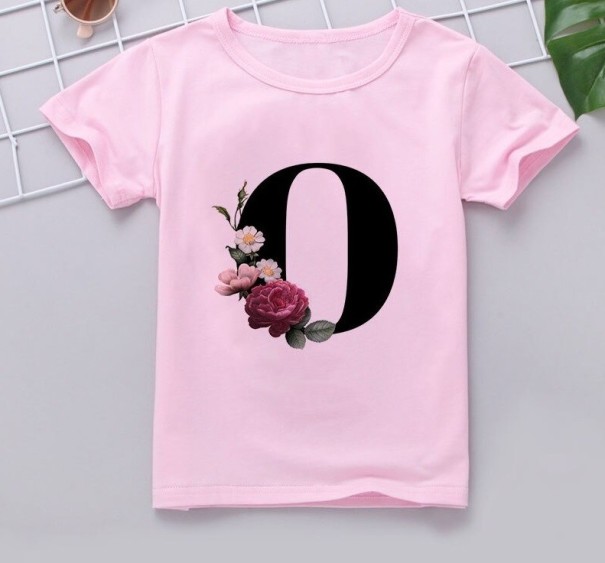 T-shirt för tjejer med bokstaven B1564 8 O