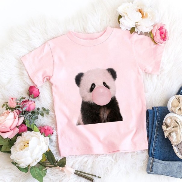 T-shirt för tjejer med djur B1433