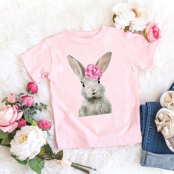 T-shirt för tjejer med djur B1627